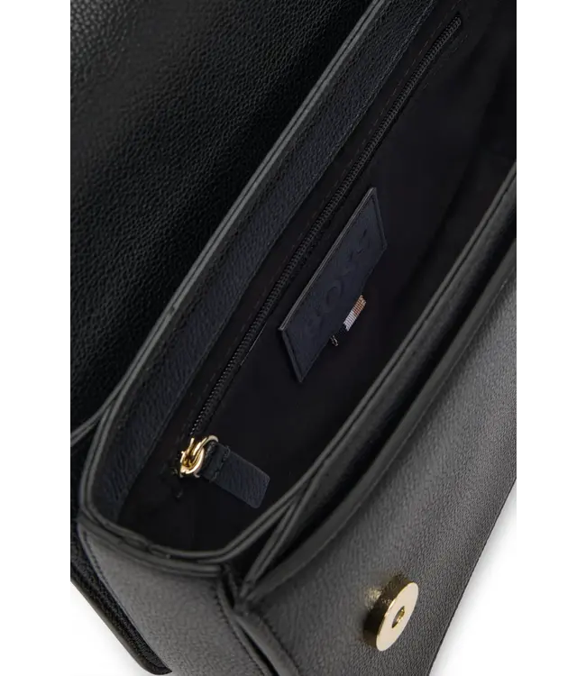 BOSS Leather crossbody bag with Double B monogram