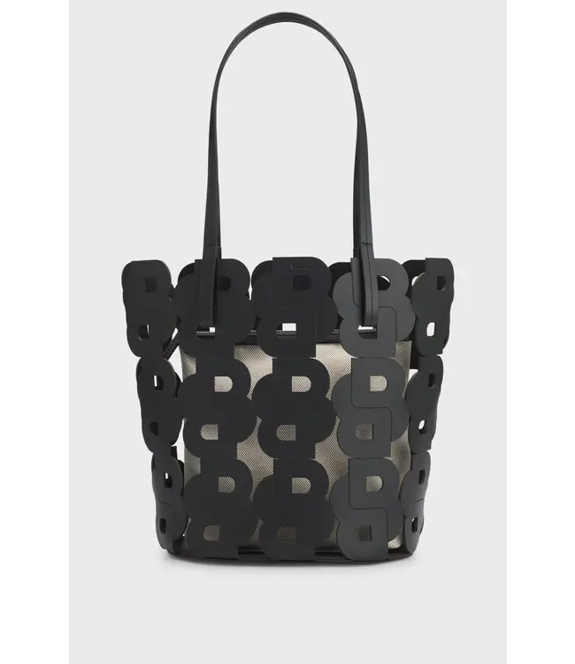 BOSS Sac cabas en cuir avec monogramme Double B et pochette intérieure
