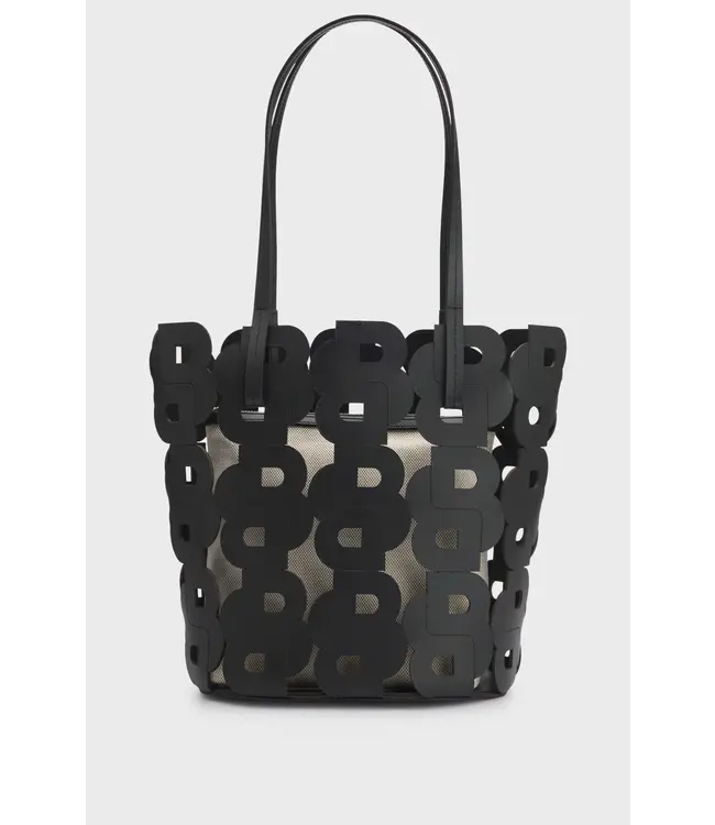 BOSS Sac cabas en cuir avec monogramme Double B et pochette intérieure