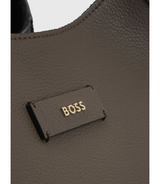 BOSS Sac fourre-tout en cuir grainé avec logo en relief