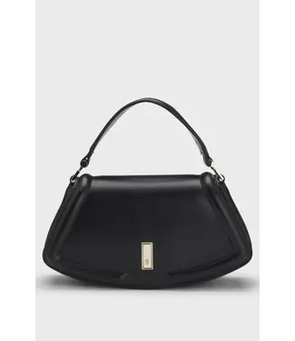 BOSS Ariell leather shoulder bag with signature hardware