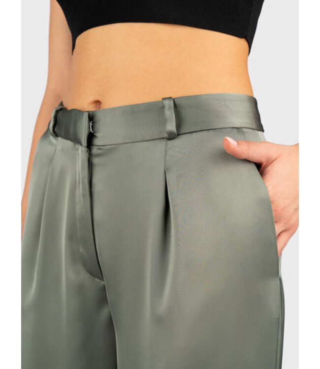BOSS Relaxed-fit cargo trousers in satin