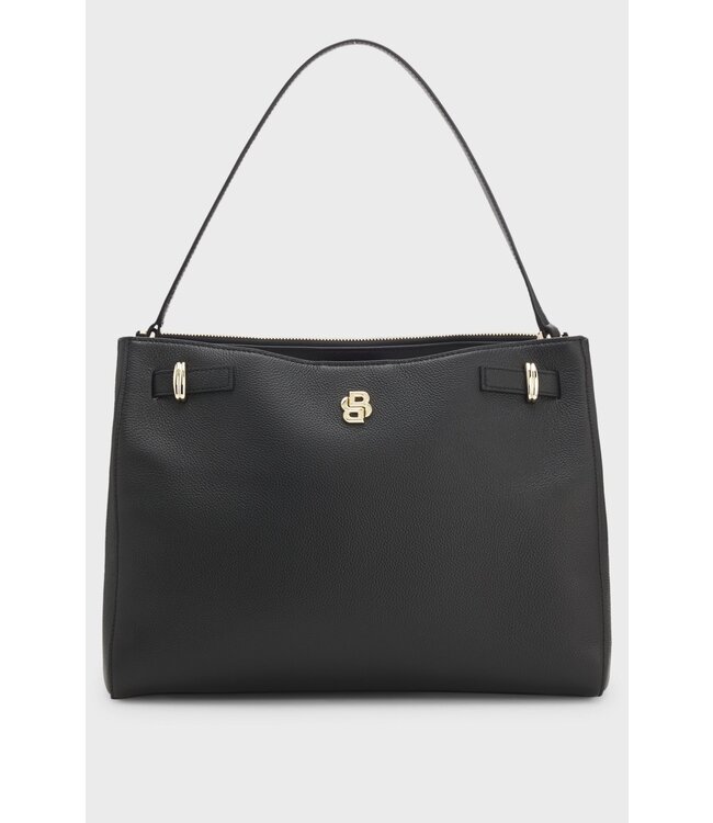 BOSS Sac fourre-tout en cuir avec monogramme Double B