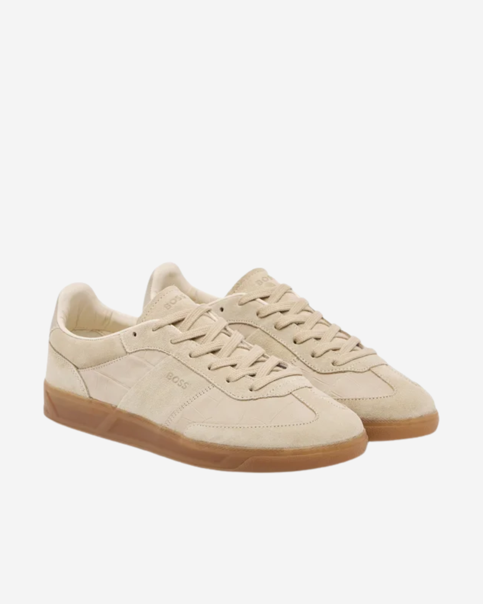 Suede trainers with rubber sole