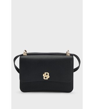 BOSS Leather crossbody bag with Double B monogram