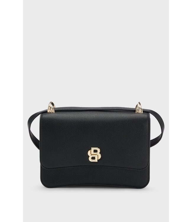 BOSS Leather crossbody bag with Double B monogram