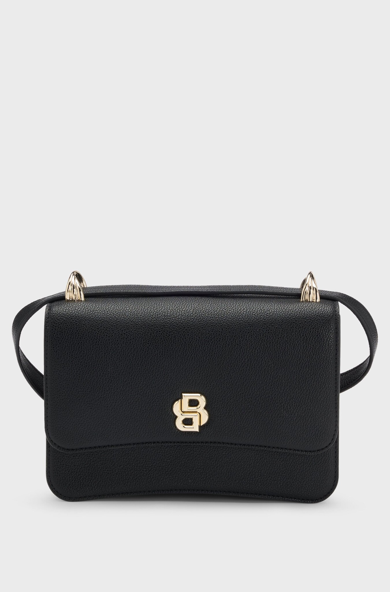 Leather crossbody bag with Double B monogram