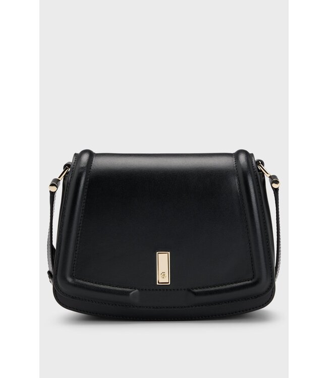 BOSS Italian-leather saddle bag with signature hardware