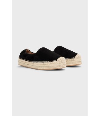 BOSS Espadrilles en daim avec talon élastiqué