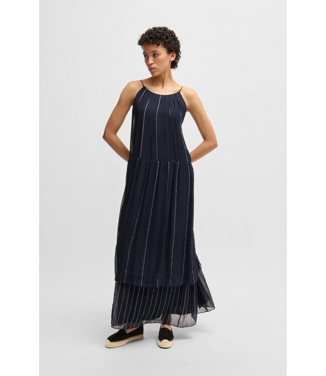 BOSS Suede espadrilles with elasticated heel