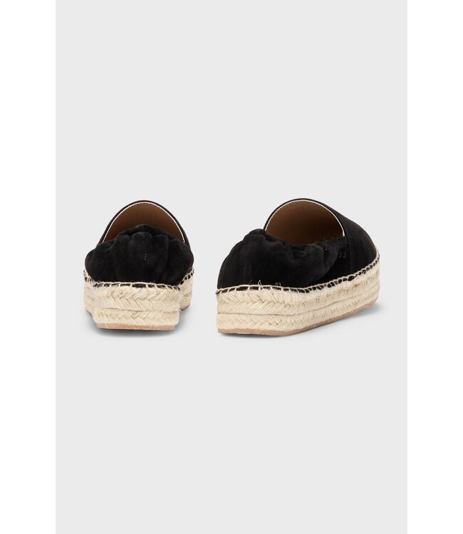 BOSS Espadrilles en daim avec talon élastiqué