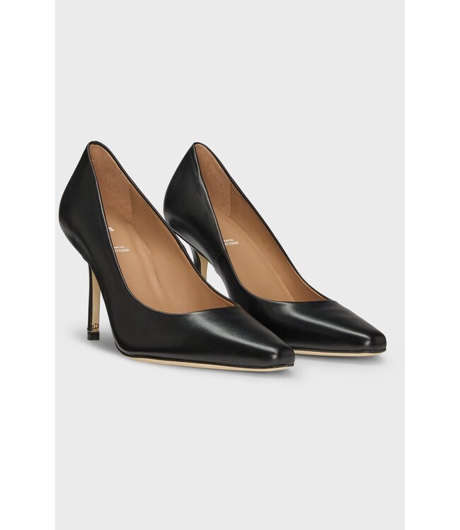 BOSS Leather pumps with Double B monogram trim