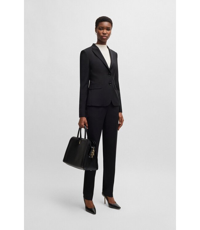 BOSS Escarpins en cuir avec bordure monogramme Double B