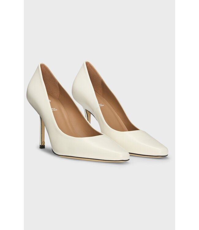 BOSS Leather pumps with Double B monogram trim