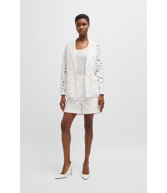 BOSS Leather pumps with Double B monogram trim