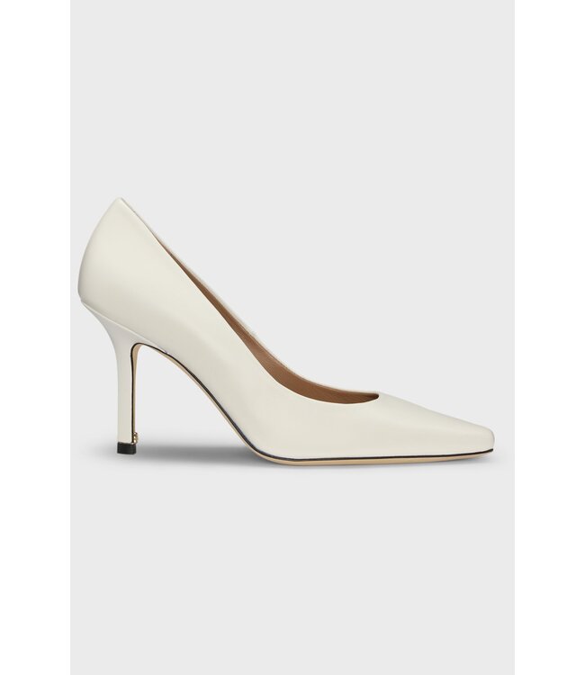 BOSS Leather pumps with Double B monogram trim