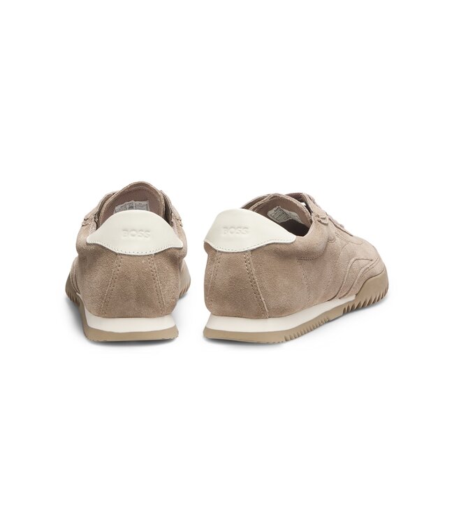 BOSS Baskets en daim avec languette arrière en cuir