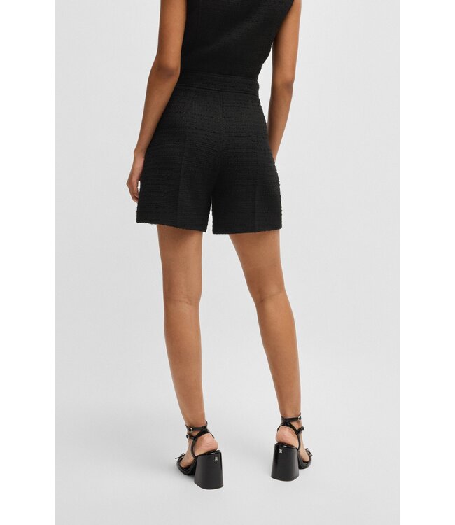 BOSS Short bouclé avec boutons à logo superposé