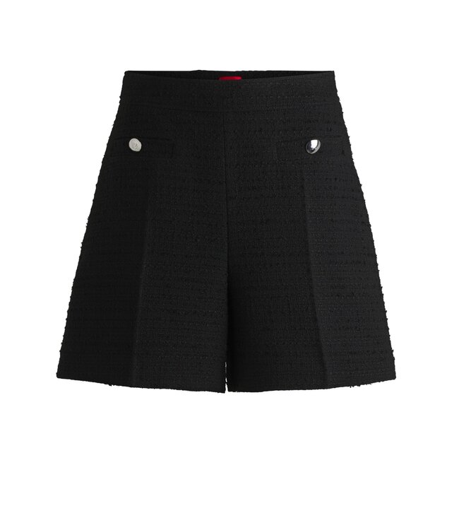 BOSS Short bouclé avec boutons à logo superposé