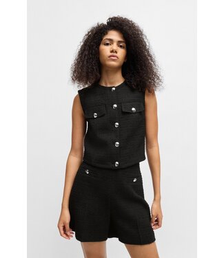 BOSS Gilet coupe classique en tissu bouclé BOSS Gilet coupe classique en tissu bouclé