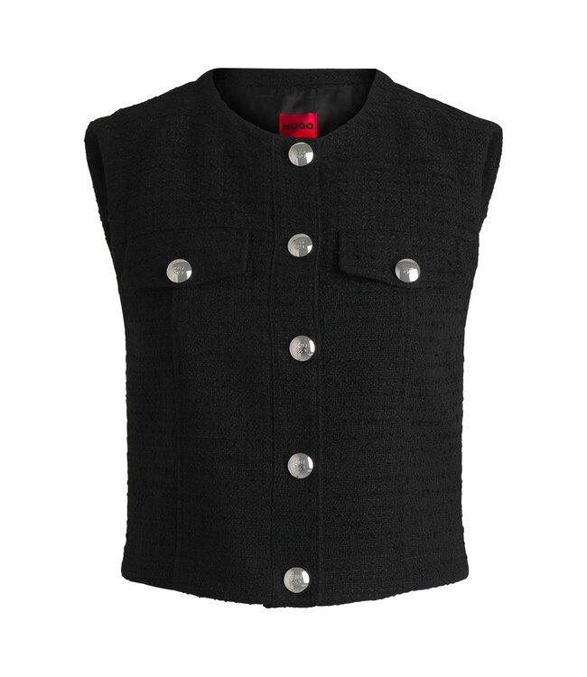 BOSS Gilet coupe classique en tissu bouclé