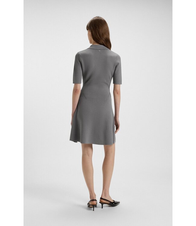 BOSS Knitted dress with skipper collar