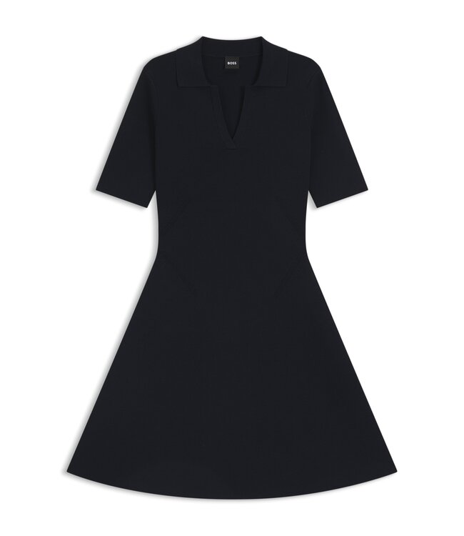 BOSS Robe en maille avec col bateau