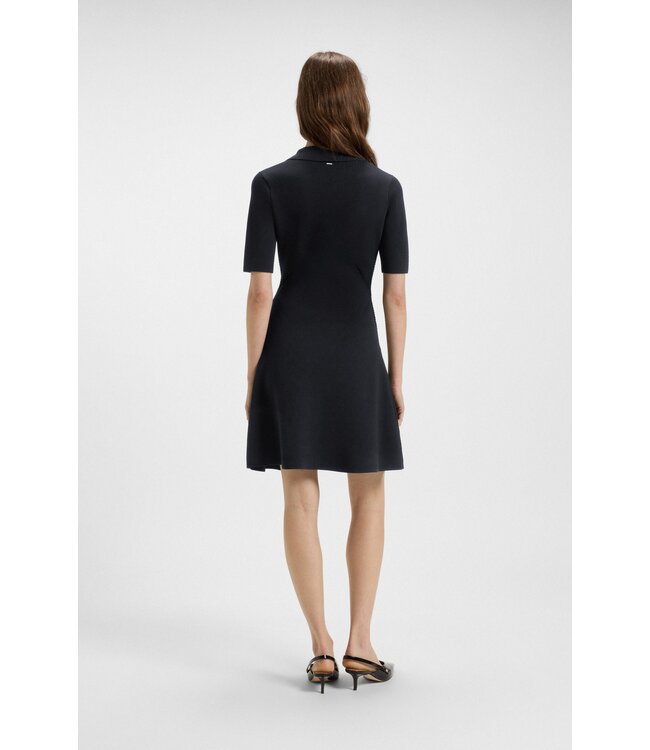 BOSS Knitted dress with skipper collar