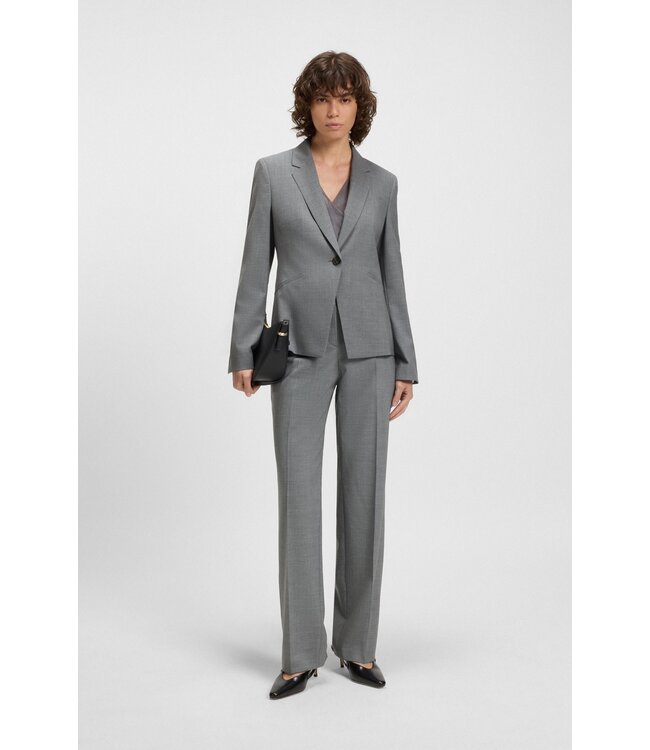 BOSS Slim-fit blazer in melange virgin wool