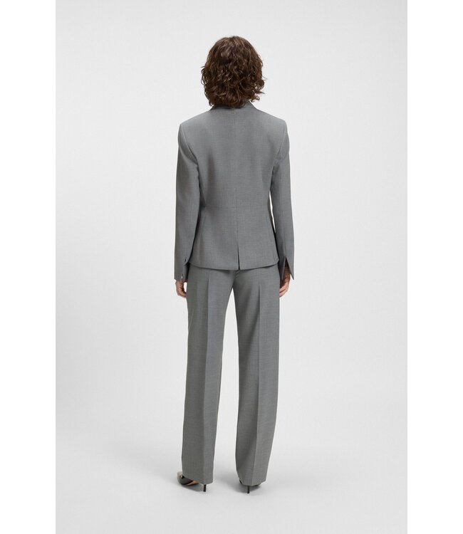 BOSS Slim-fit blazer in melange virgin wool