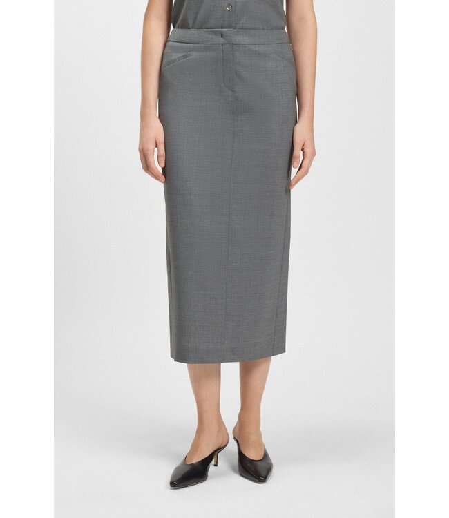 BOSS Pencil skirt in melange virgin wool