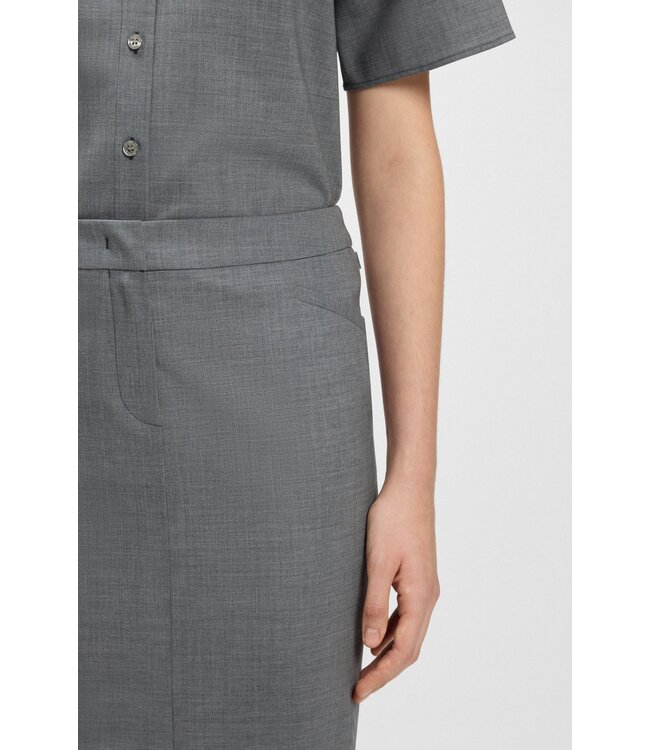 BOSS Pencil skirt in melange virgin wool
