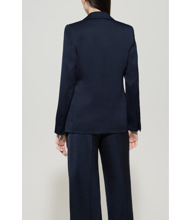 LUISA CERANO One-button silky blazer