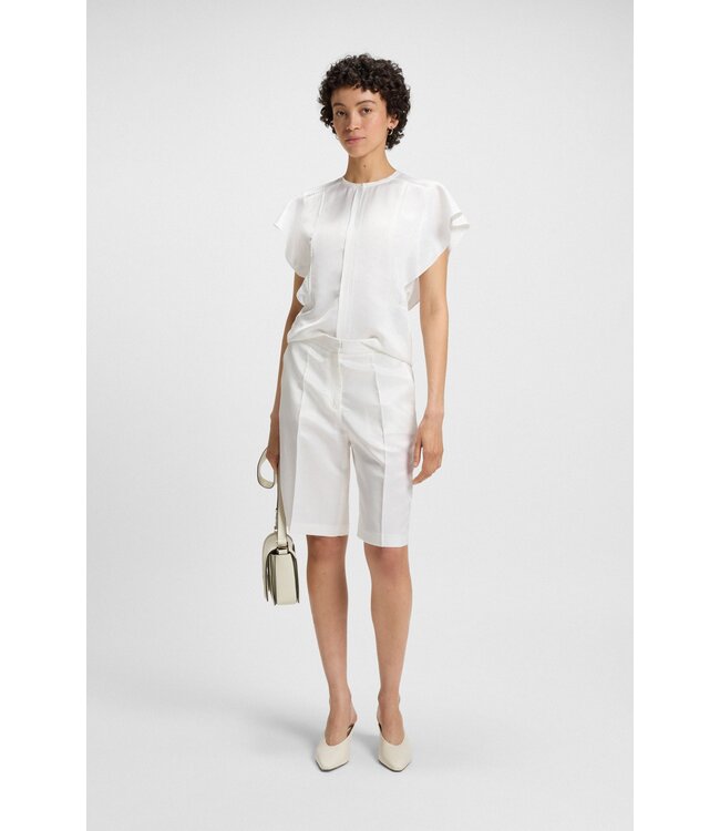 BOSS Blouse à manches à volants avec bordures style crochet