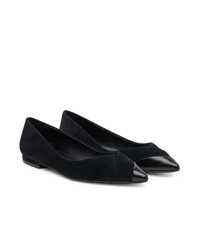 BOSS Suede and leather flats