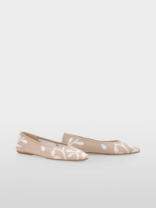 Ballerinas in patterned techno-knit