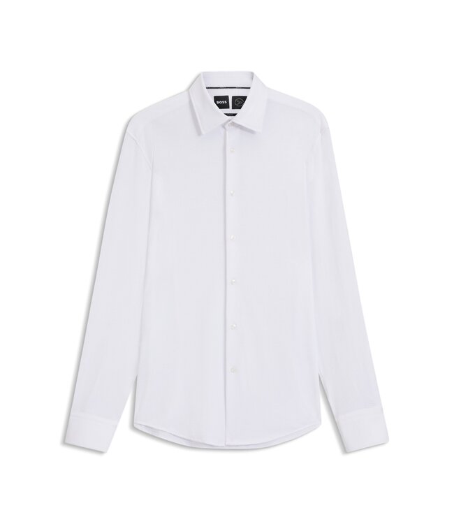BOSS Chemise ajustée en jersey stretch texturé