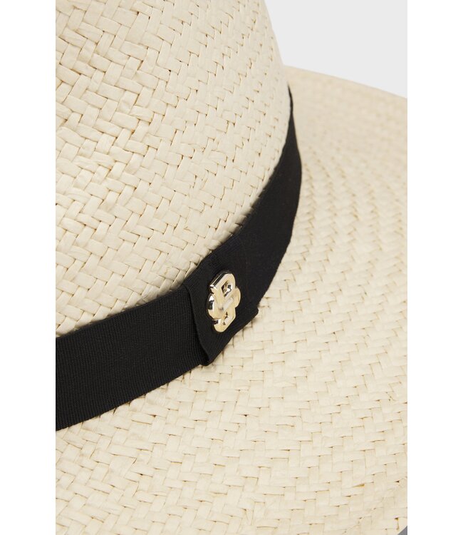 BOSS Chapeau Panama en raphia avec monogramme Double B
