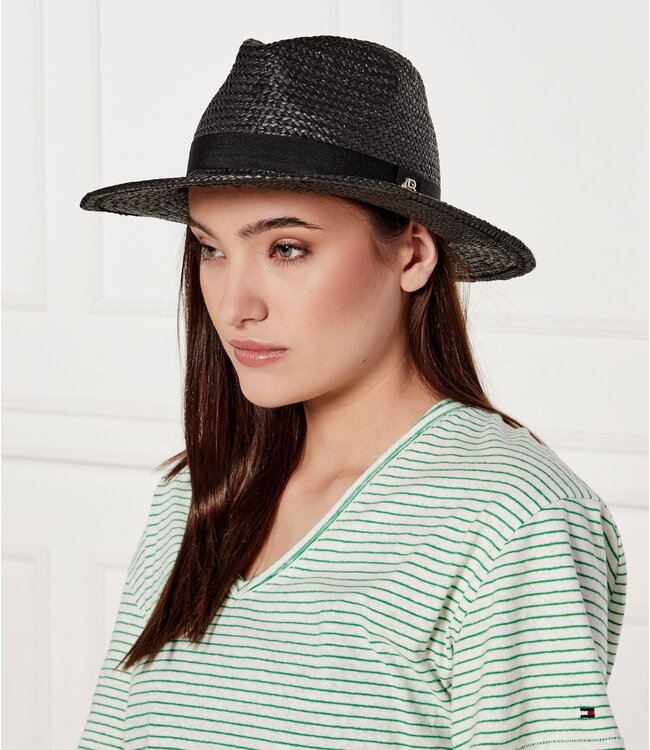 BOSS Chapeau Panama en raphia avec monogramme Double B