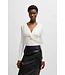 BOSS Twist-front top in stretch jersey