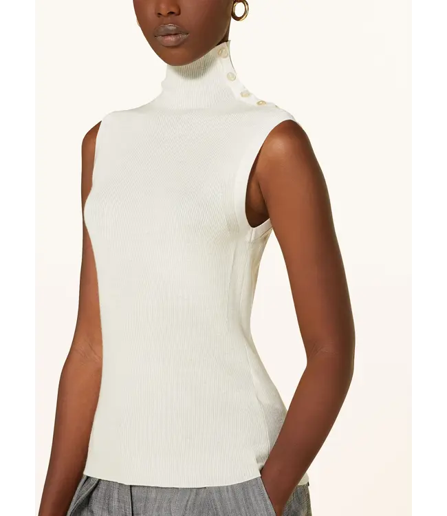 BOSS Fermesa - Camisole à bretelles boutonnées et côtes