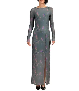 BOSS "Narille" Long Sleeve Stretch Bodycon Long Dress