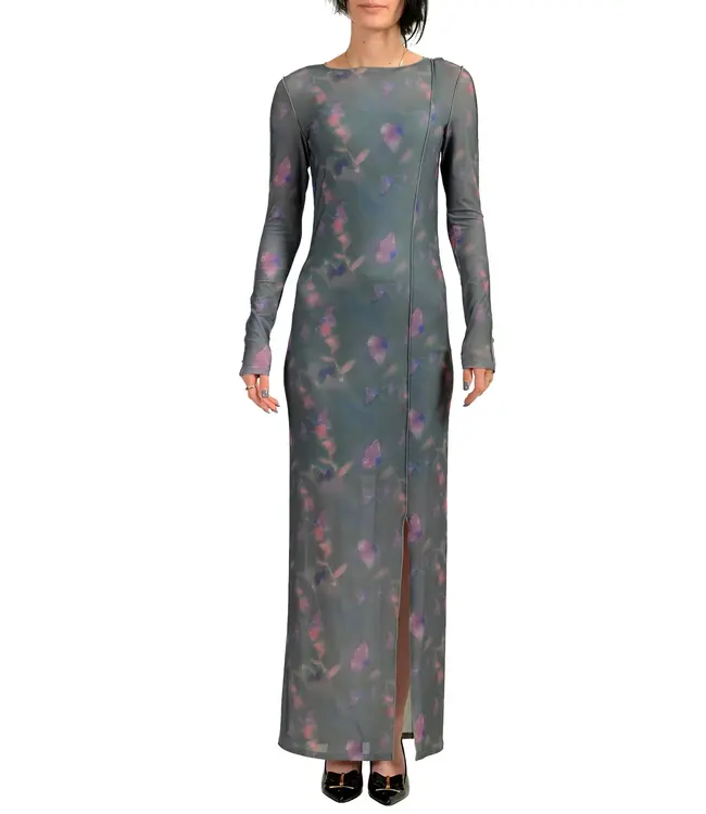 BOSS "Narille" Long Sleeve Stretch Bodycon Long Dress