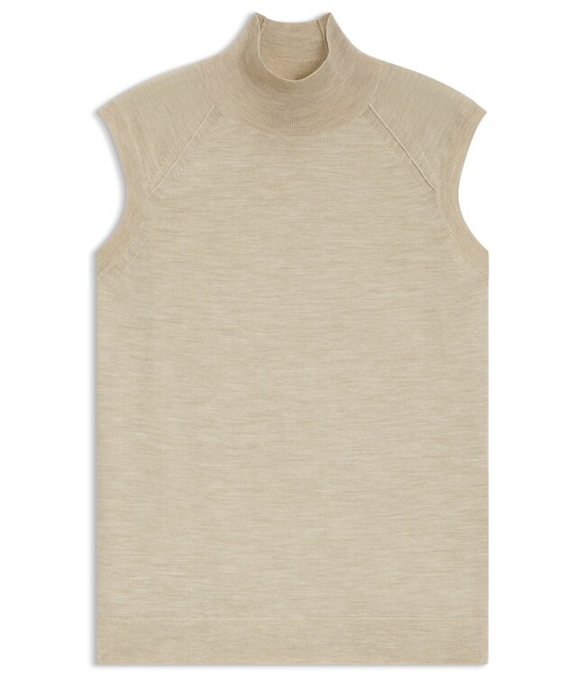 BOSS High-neck top in merino wool