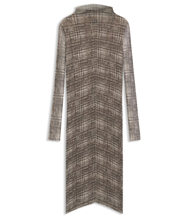 BOSS Robe en tulle plissé avec doublure en modal