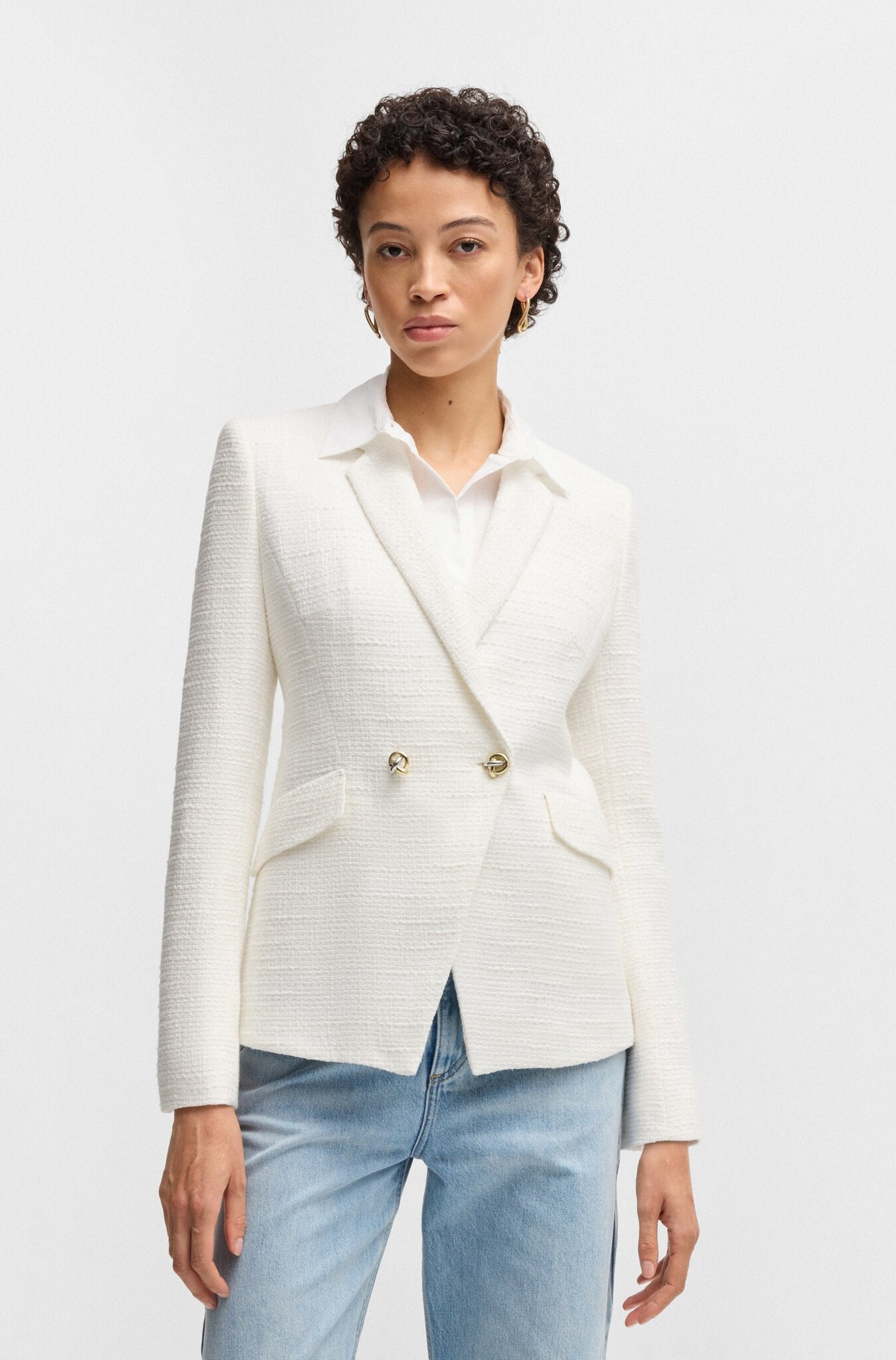 Slim-fit blazer in tweed