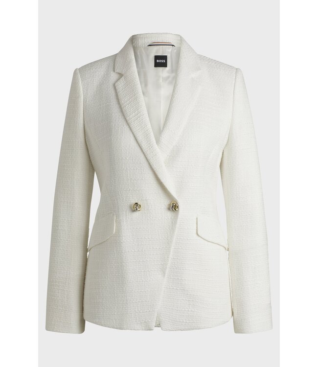 BOSS Blazer slim en tweed