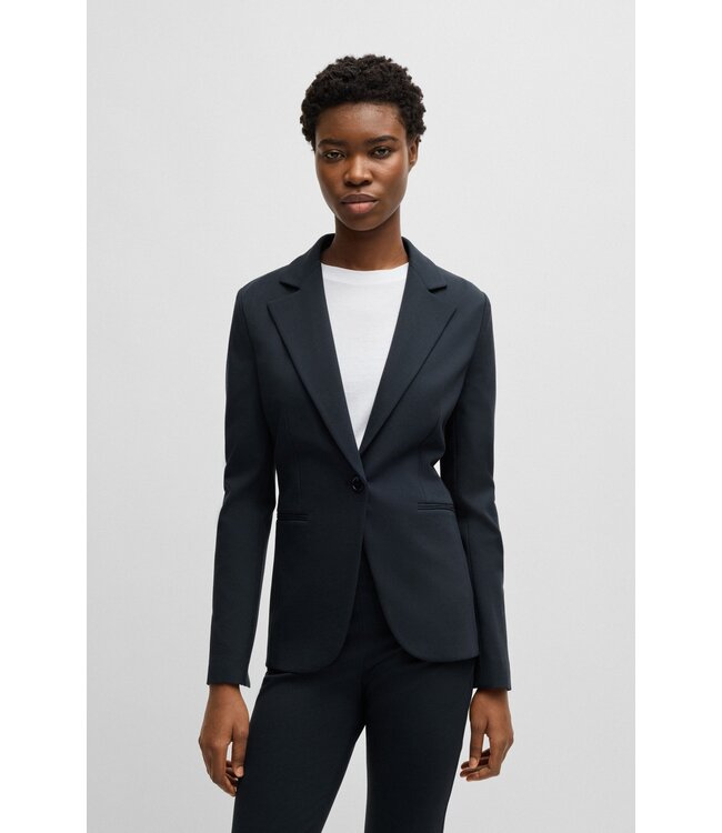 BOSS Fitted blazer in stretch jersey