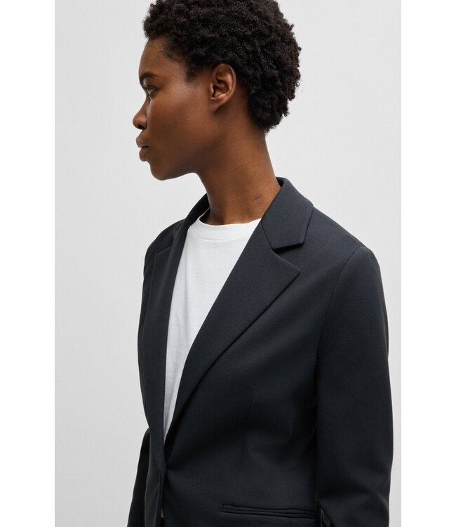 BOSS Fitted blazer in stretch jersey