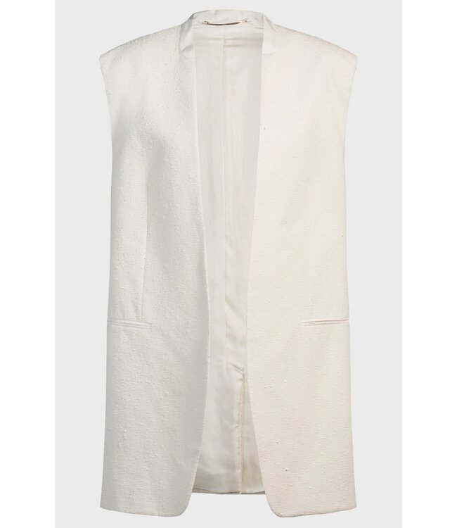 BOSS Blazer sans manches à la coupe décontractée en bouclé italien mélangé coton